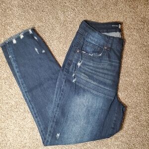 ReWash Dark Wash Distressed Brand High Rise Vintage Reunion Jeans Size 5/27